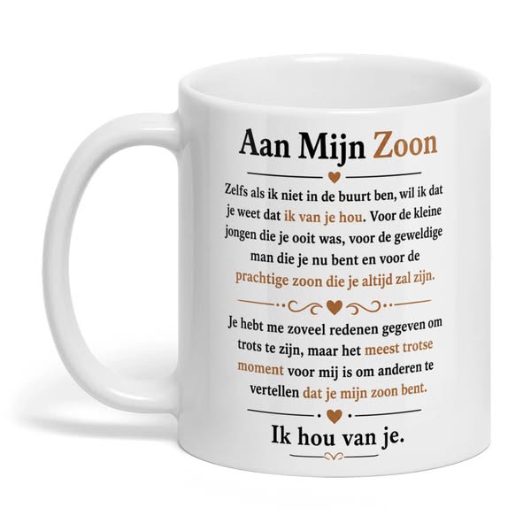 Aan Mijn Zoon – Een Mok Vol Liefde