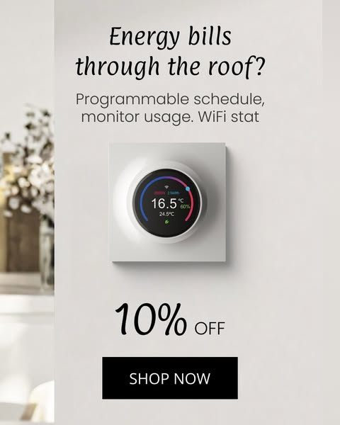 A smarter thermostat for modern UK homes. No monthly subscription.