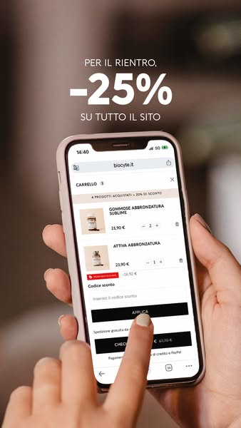 25% su tutto il sito