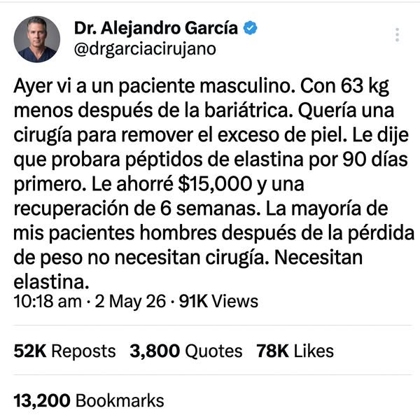La proteína que el colágeno no puede reemplazar.