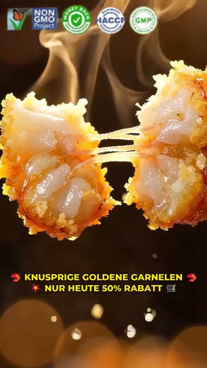 Knusprig gebackene Garnelenschwänze