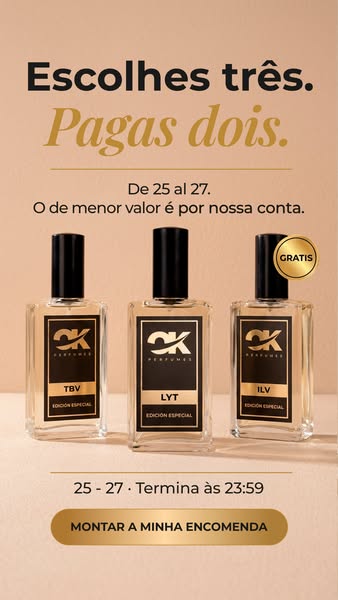 3x2 en OK Perfumes · só este fim de semana