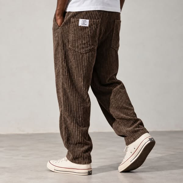 Upptäck Viggo här https://five-leaves.com/products/varel-pantaloni-da-uomo-in-velluto-a-coste-con-vita-elasticizzata-1