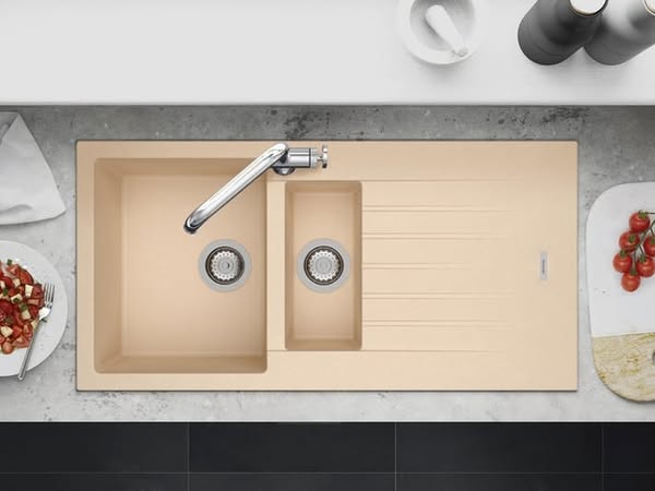 Clearwater Tivoli Inset 1.5 Bowl Granite Kitchen Sink - Cream (Moonstone)