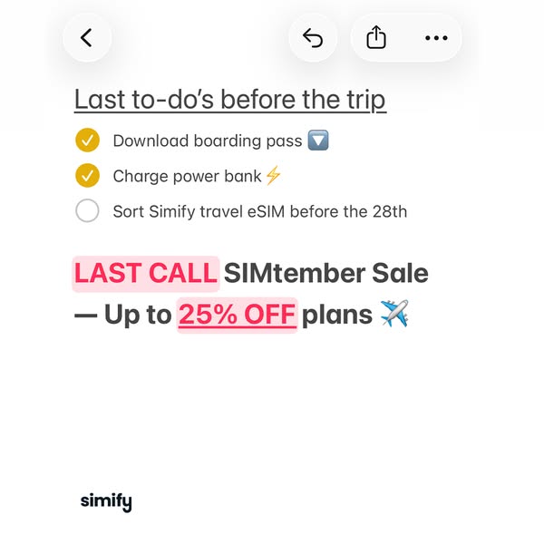 UP TO 25% OFF ON TRAVEL eSIMs