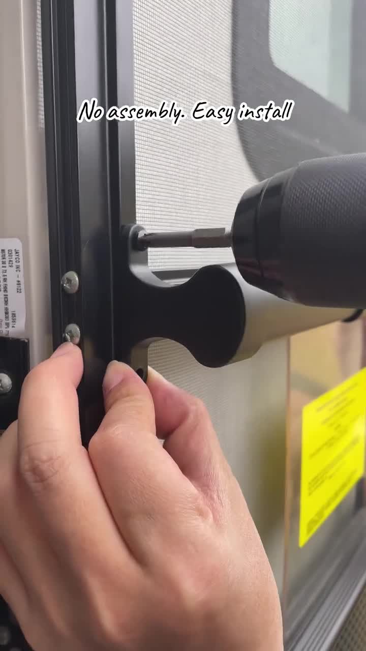 Adjustable RV Screen Door Crossbar Handle