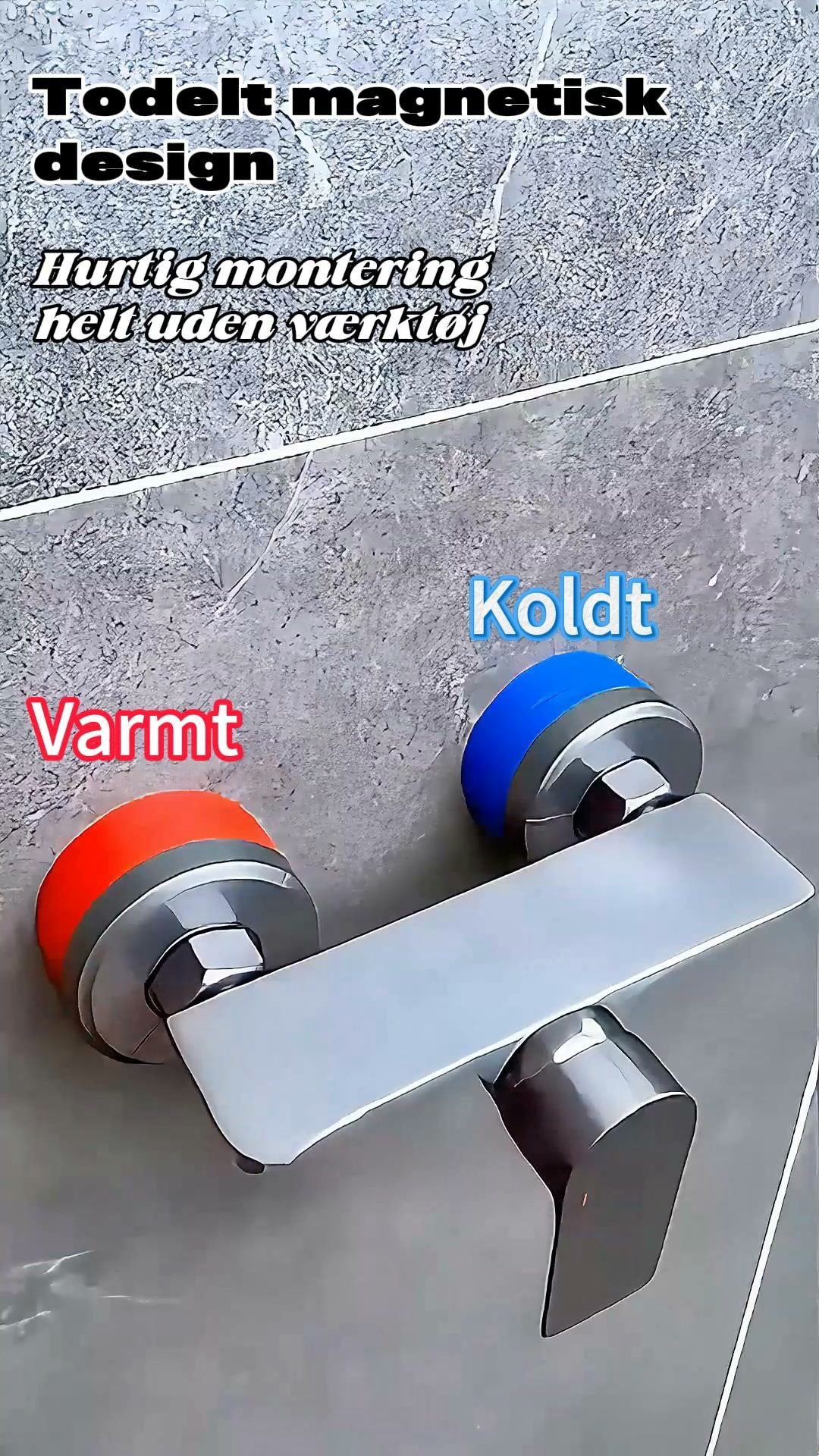 Dekorativt magnetisk vandhanedæksel med to stråletyper