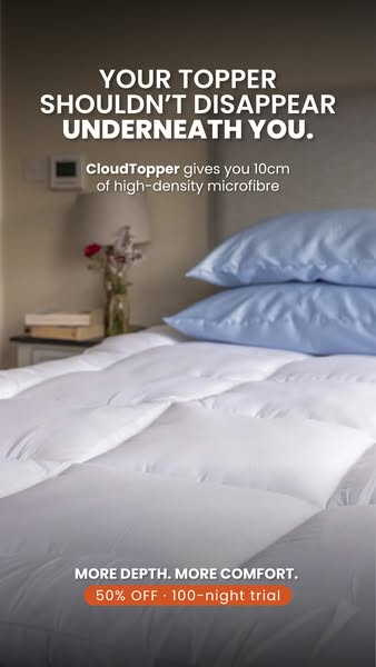 55,000+ UK sleepers choose Cloud Topper
