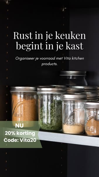 Bewaar ingrediënten langer vers en profiteer nu van 20% korting met de code VITA20. Shop jouw favorieten vandaag.