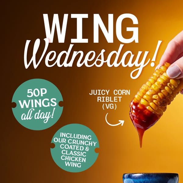 50p Wings Every Wednesday