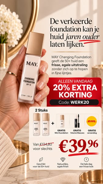 50+? Tijd voor een foundation die met je huid meewerkt
