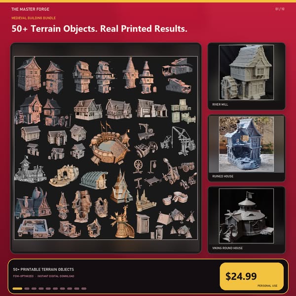 50+ Medieval Terrain Designs - $24.99