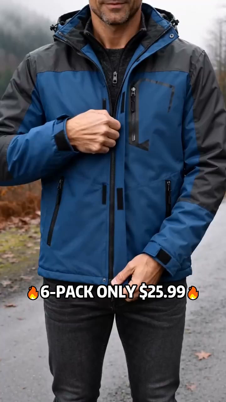 6 FOR $25.99 | Men's Fleece-Lined Outdoor Jacket