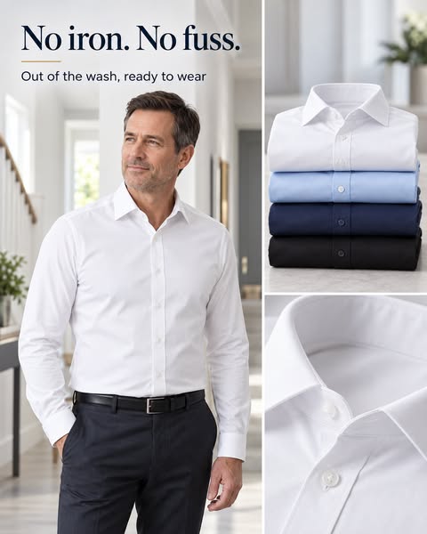 Non Iron Stretch Shirt · £34.95