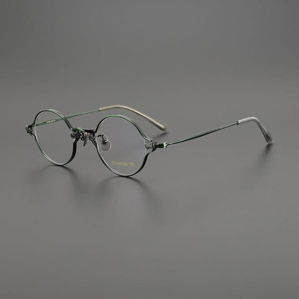 Secg Retro Round Titanium Glasses Frame