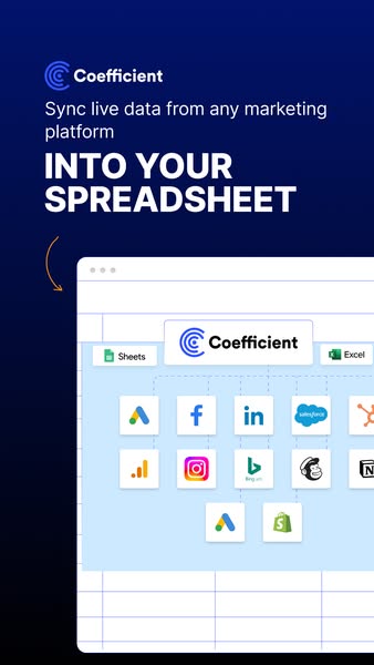 Live Marketing Analytics in Spreadsheets - Try Free