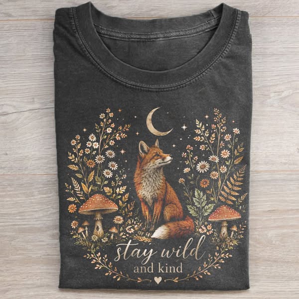 Stay Wild and Kind Fox T-shirt