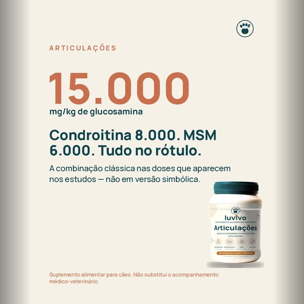 15.000 mg/kg de glucosamina