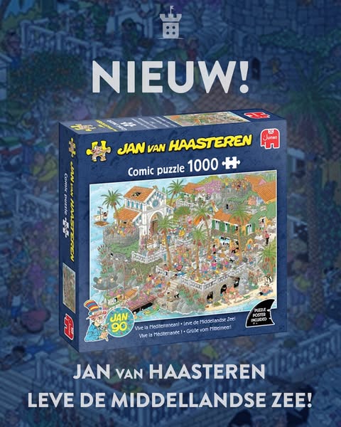 Jan van Haasteren - Leve de Middellandse Zee! Puzzel (1000 stukjes) - kopen bij Spellenrijk.nl