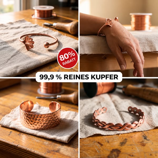 Schmuck aus 99,9 % reinem Kupfer