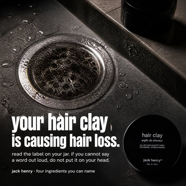Your hair clay is causing hair loss