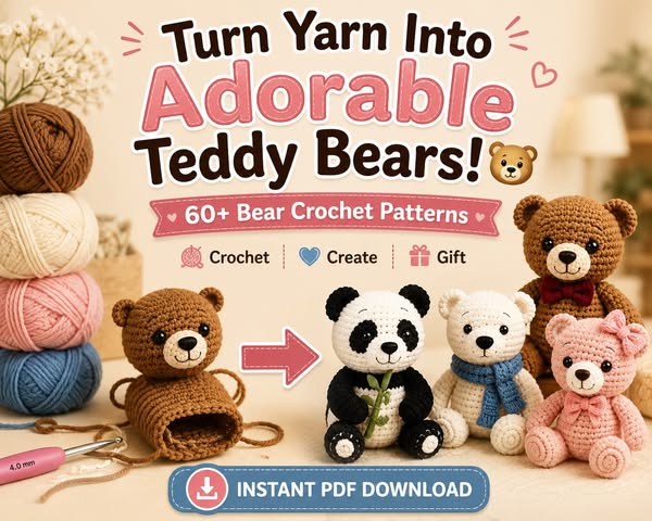 60+ Adorable Bear Crochet Patterns