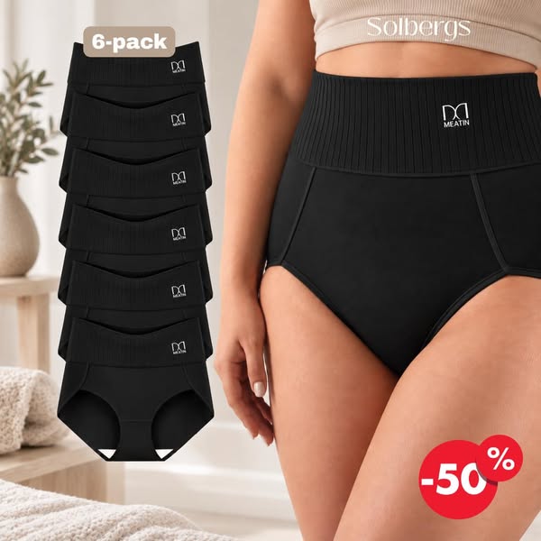 Mageform | 6-pack Andas & Bekväma Höga Midjetrosor med Magstöd
