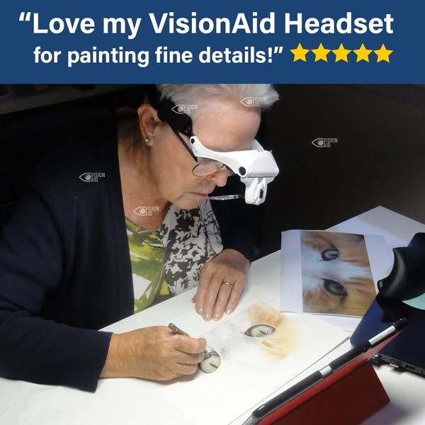 Hands-Free Magnifier with LED Light for Hobbies