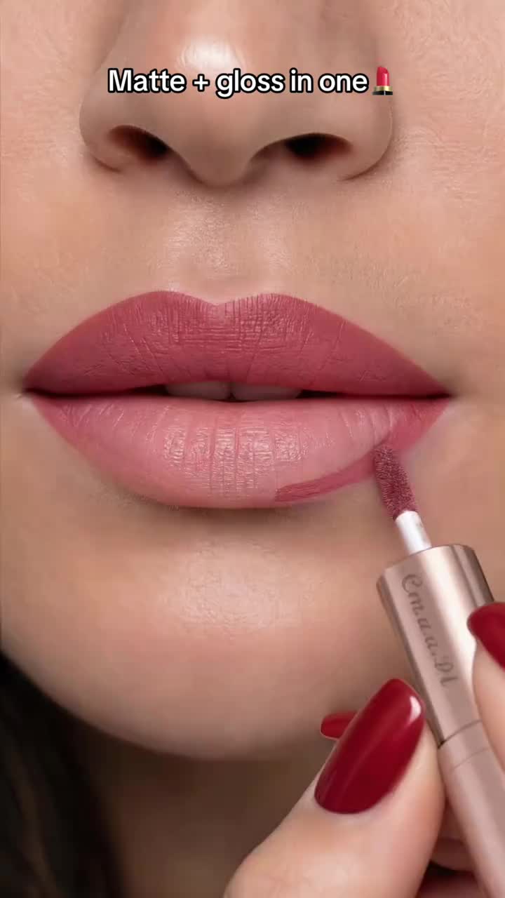 2-in-1 Dual-Ended Lipstick and Lip Gloss Set