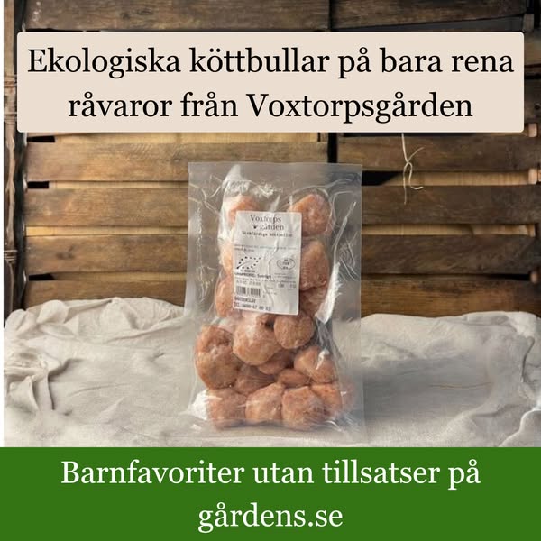 Ekologiska köttbullar på bara rena råvaror