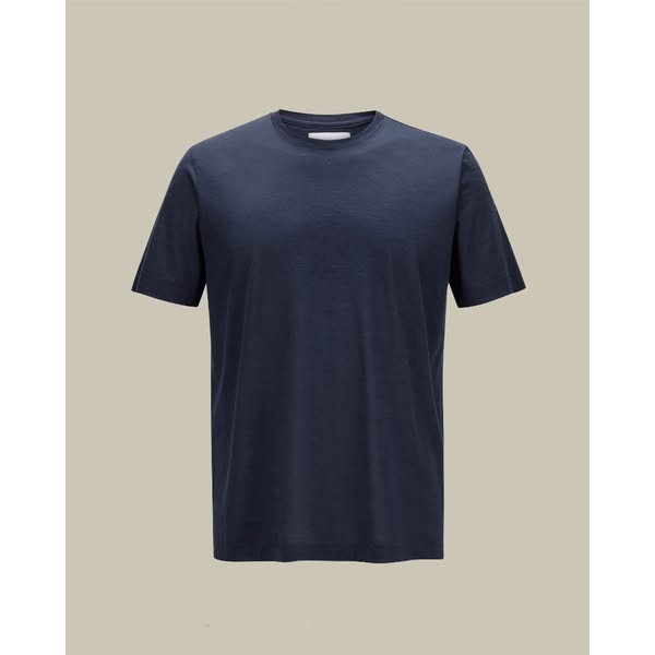 Marco Pescarolo JAMES Navy Merino Wool T Shirt