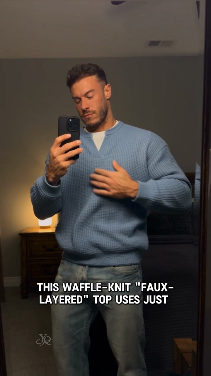 Layered Comfort Waffle Tee