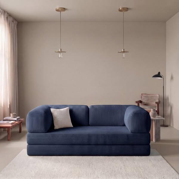Navy Blue Poufudic Sofa