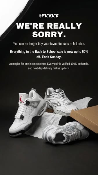 We're Really Sorry. Up To 50% Off