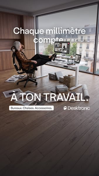 Un bureau qui tient ton rythme.