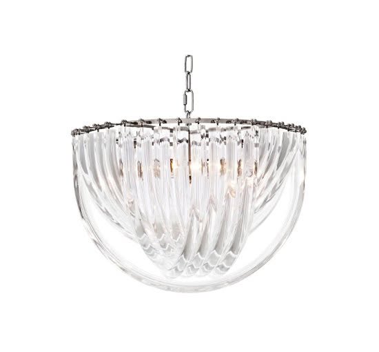 Murano chandelier nickel