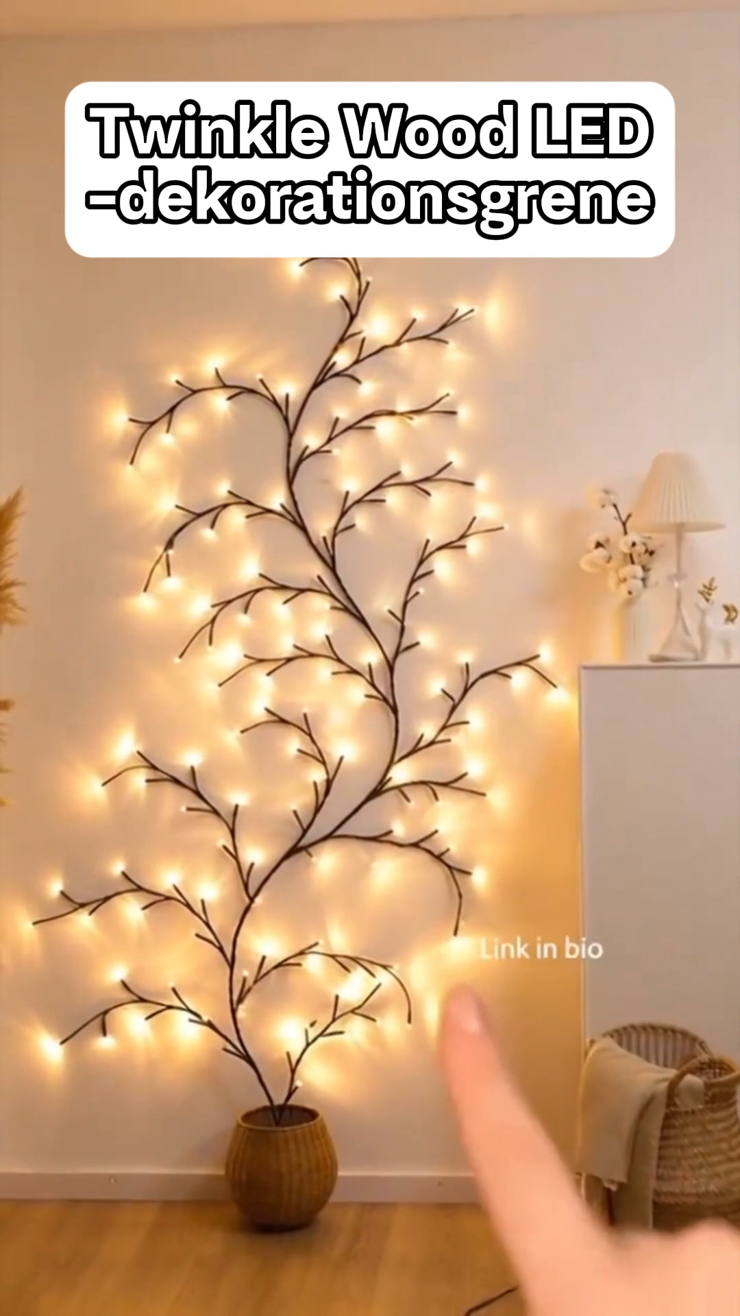 Twinkle Wood LED-dekorationsgrene