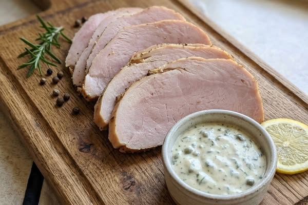 6,70€/Gezouten varkensgebraad met kruidensaus