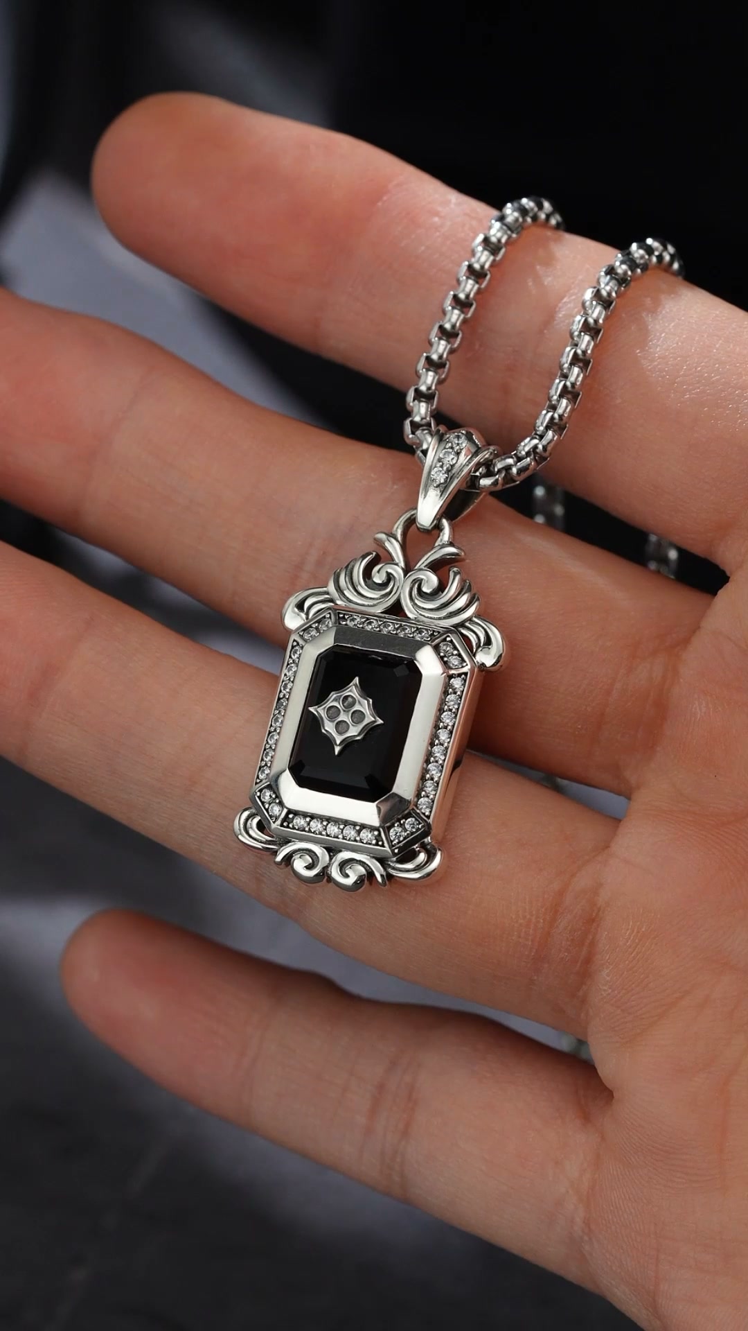 Black Stone. Ornate Silver. Made to Stand Out.