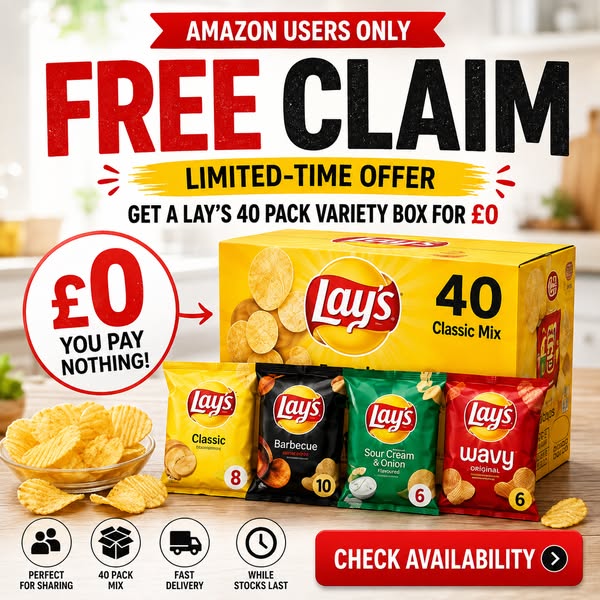 Amazon Users: Claim a Free Lay’s 40 Pack
