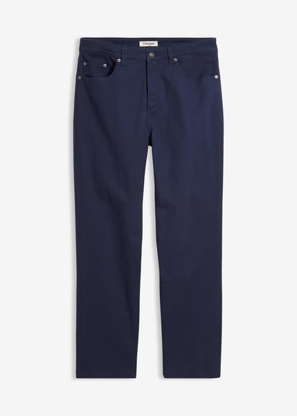 Spodnie ze stretchem, classic fit, prosta nogawka