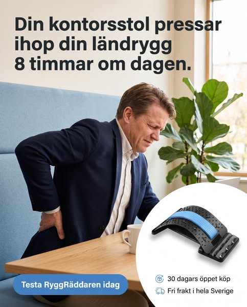 Sitter du 8 timmar/dag? Din rygg märker de