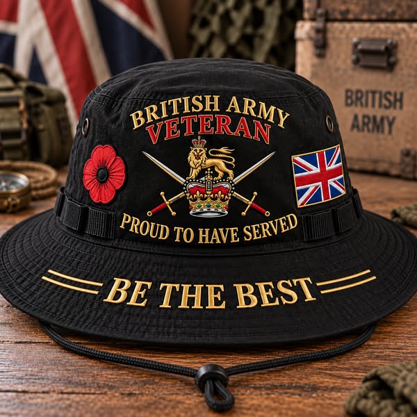 British Army Veteran “Proud To Have Served” Tribute Boonie Hat