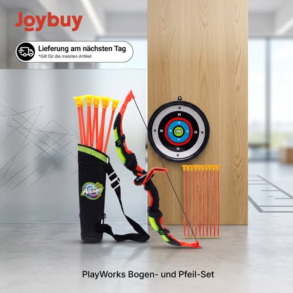 €8.97|UINLE Baby Bow and Arrow Set Toy for Kids - Fancy Dress Costume Pretend Play Archery Game for Children