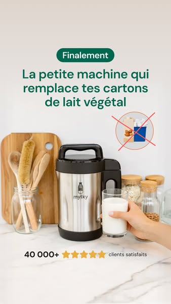 Lait végétal frais en 60 secondes