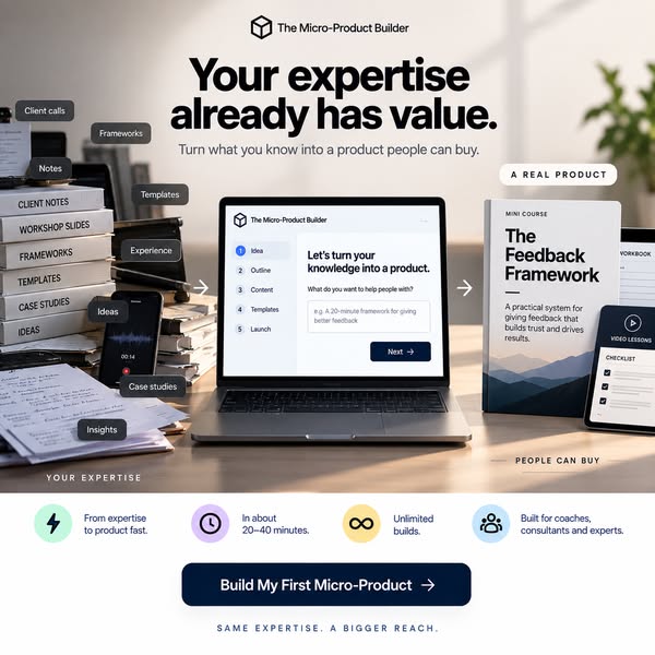You don't need another idea. You need to build one.